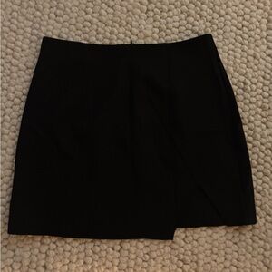 SHEIN Black Asymmetrical Pencil Mini Skirt